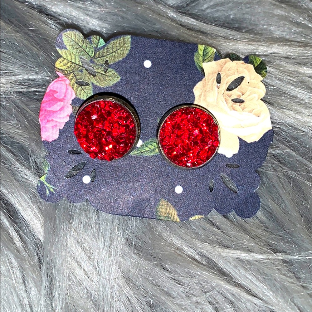 Red earrings